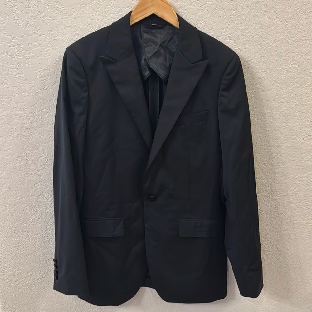 Men's Black Blazer Sport Coat Size 38L Slim Fit
